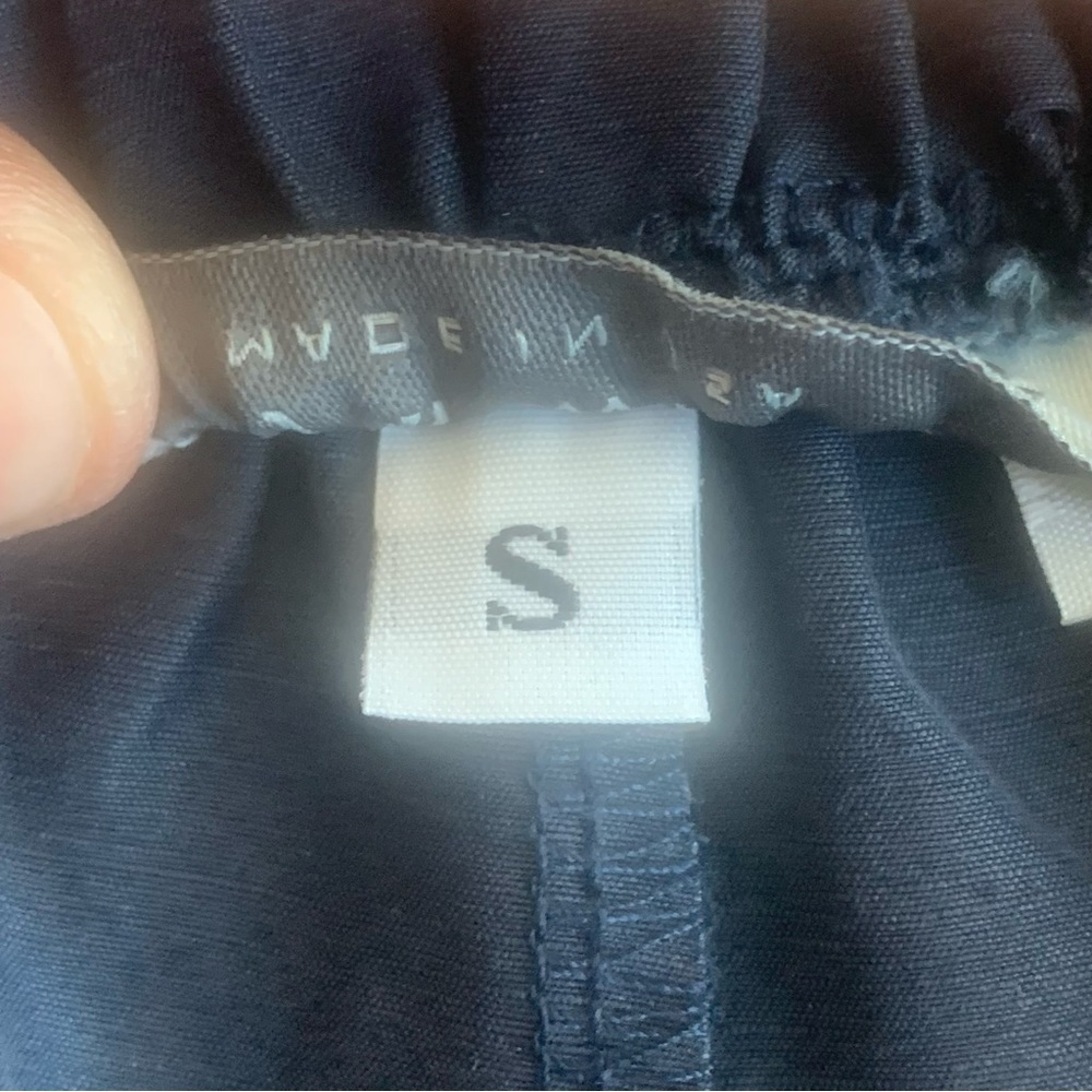 BRYN WALKER Wide Leg Pull On Dark Blue Capri Pants Size Small - Picture 3 of 16